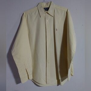 Ralph Lauren Light Yellow Button-Down Dress Shirt